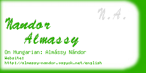 nandor almassy business card